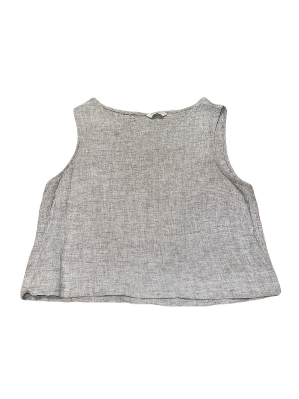 Elizabeth Suzann The Petra Crop Tank in Flax Linen Grey, Size Small